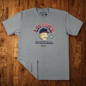 Baseballism Lou Brown Major League T-Shirt Mens XL Gray EUC Movie Quote Tee